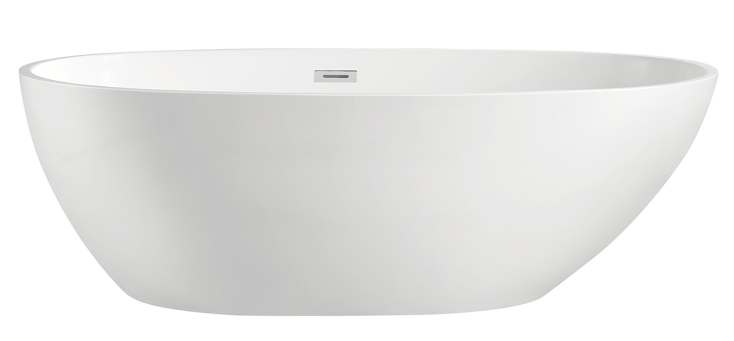 Ванна акриловая Azario LEEDS 1685х840х580, свободностоящая, в комплекте с сифоном и металлической рамой (LEE17085)