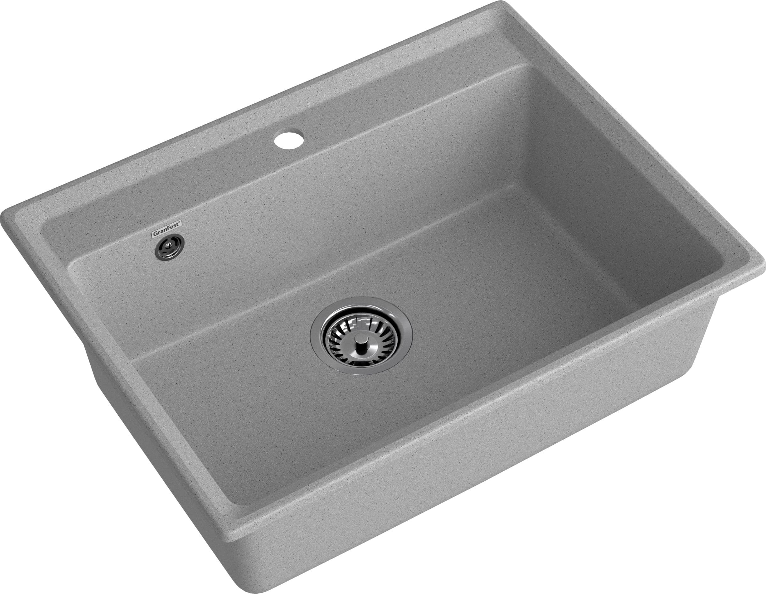 GRANFEST Мойка композит LEVEL, GF-LV-660, чаша 660*500, серый