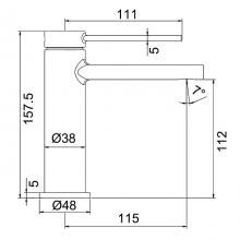 Смеситель для раковины чёрный FRAP F1067-6