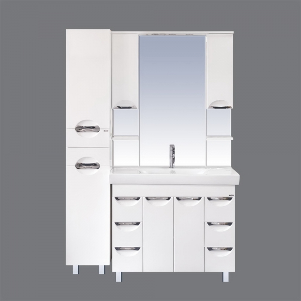 Зеркало - шкаф София -100 (свет) белая эмаль