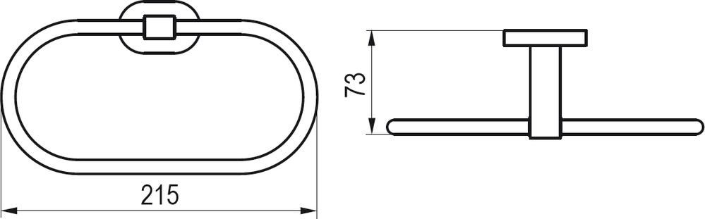 Полотенцедержатель (овальный) Ravak CR 300.00, X07P190