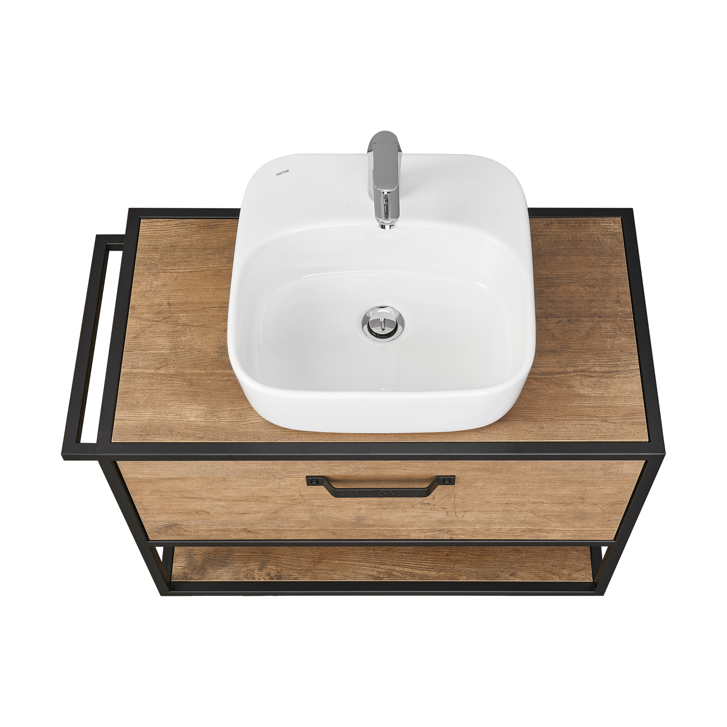 Тумба под раковину AQUATON Лофт Фабрик 80 дуб кантри 1A242401LTDY0