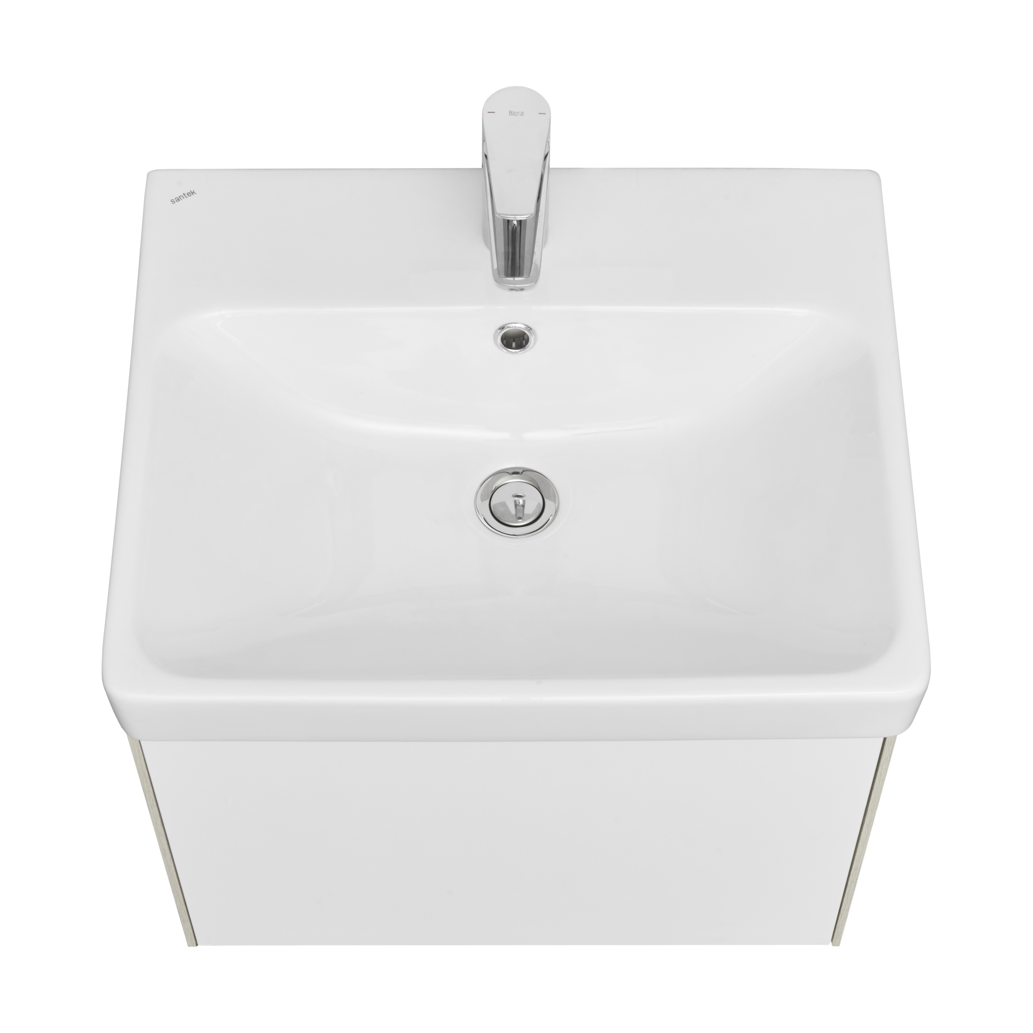 Тумба под раковину AQUATON Асти 55 белый глянец, ясень шимо 1A263101AXD70