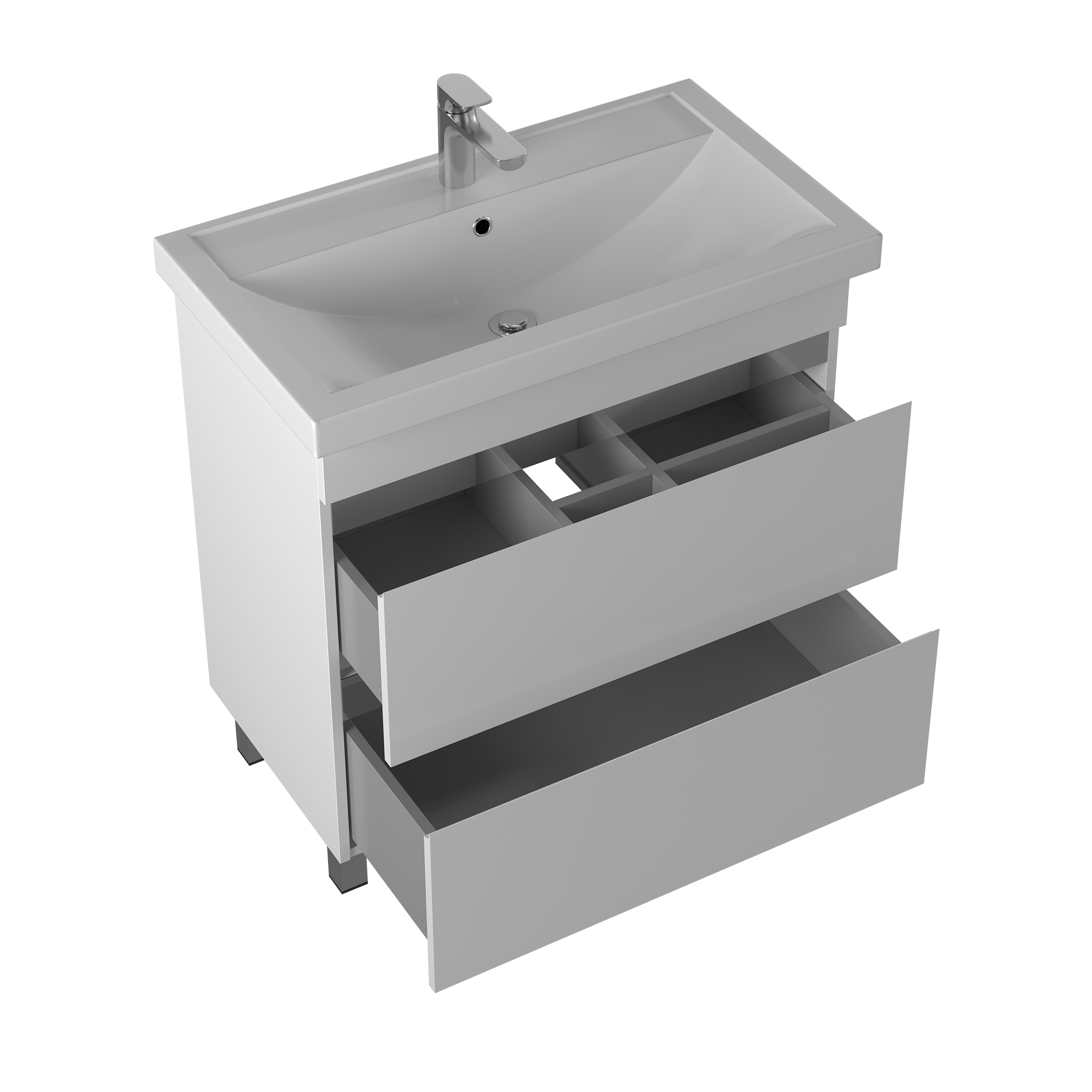 Тумба под раковину Briz Элен классик 80 см, белый глянец