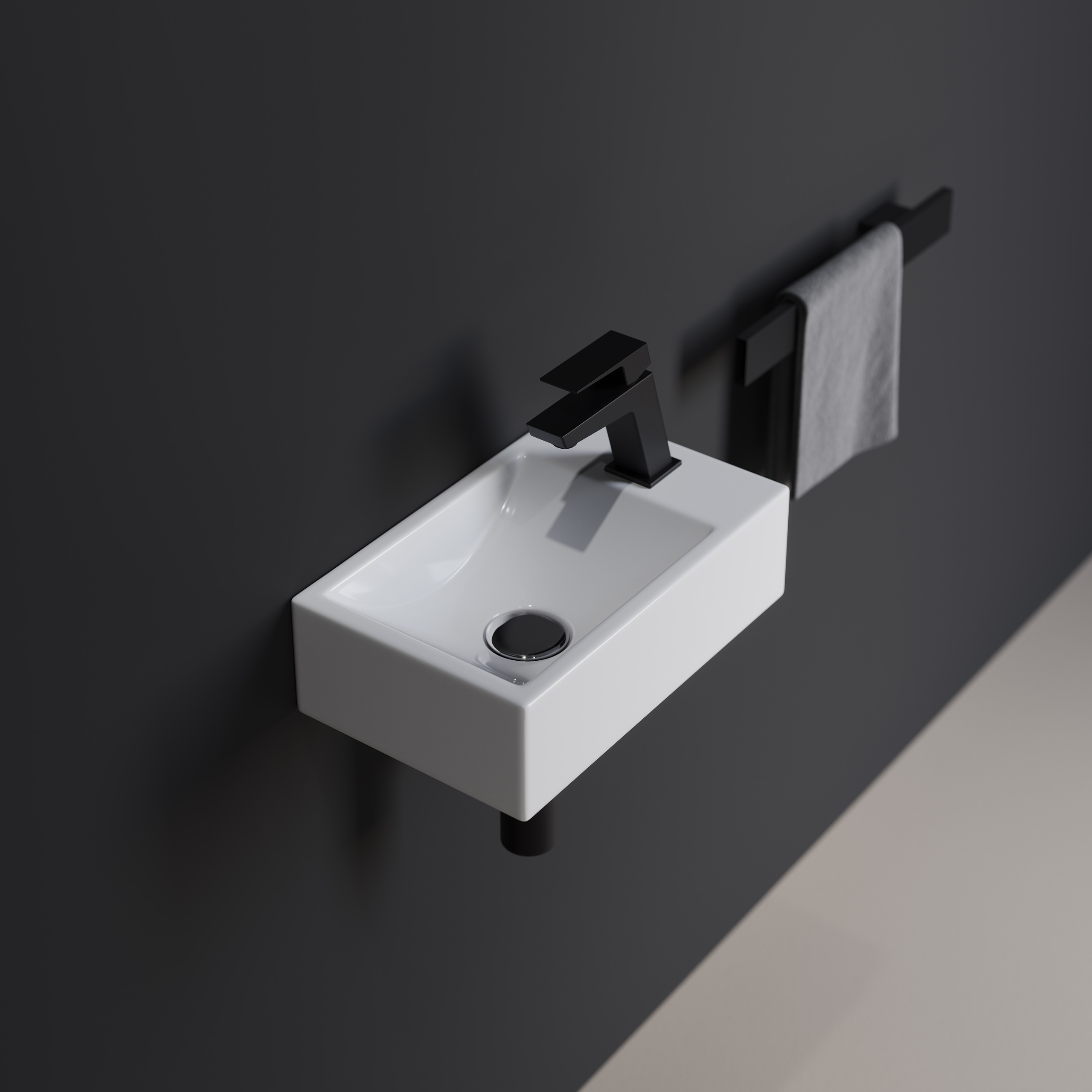 Раковина BERGES Small, 37х23 см, отверстие под смеситель слева в магазинах СантехГид