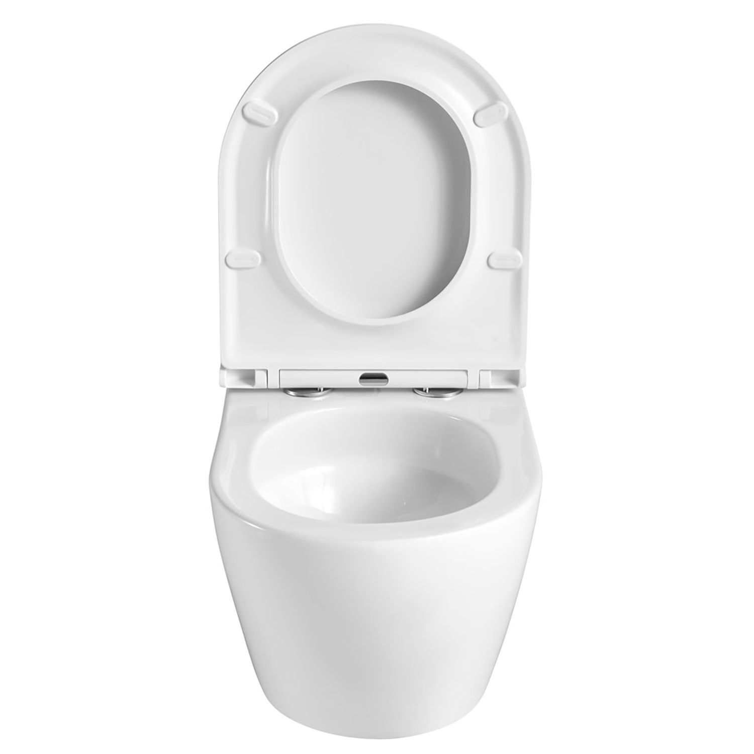 Унитаз подвесной Azario Grado 370х490х360 смыв "Торнадо", скрытое крепление, безободковый, в комплекте с быстросъемным сидением микролифт () AZ-0046-UQ3