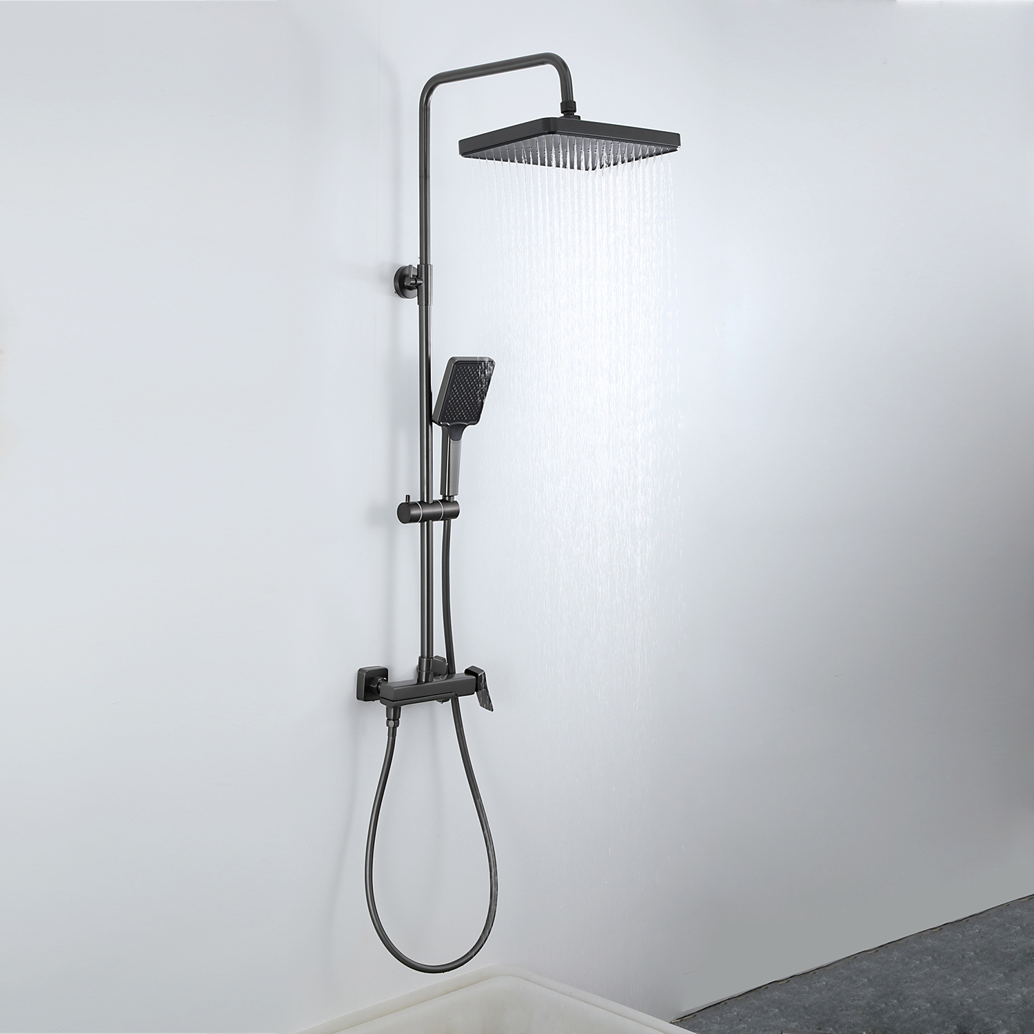 Душевая система оружейная сталь FRAP F2484-9