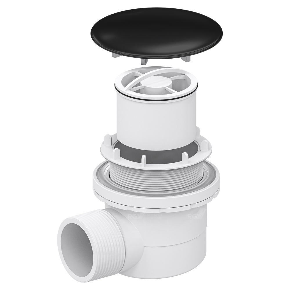 Сифон для душевых поддонов RGW Velplex QYD-06 Черный
