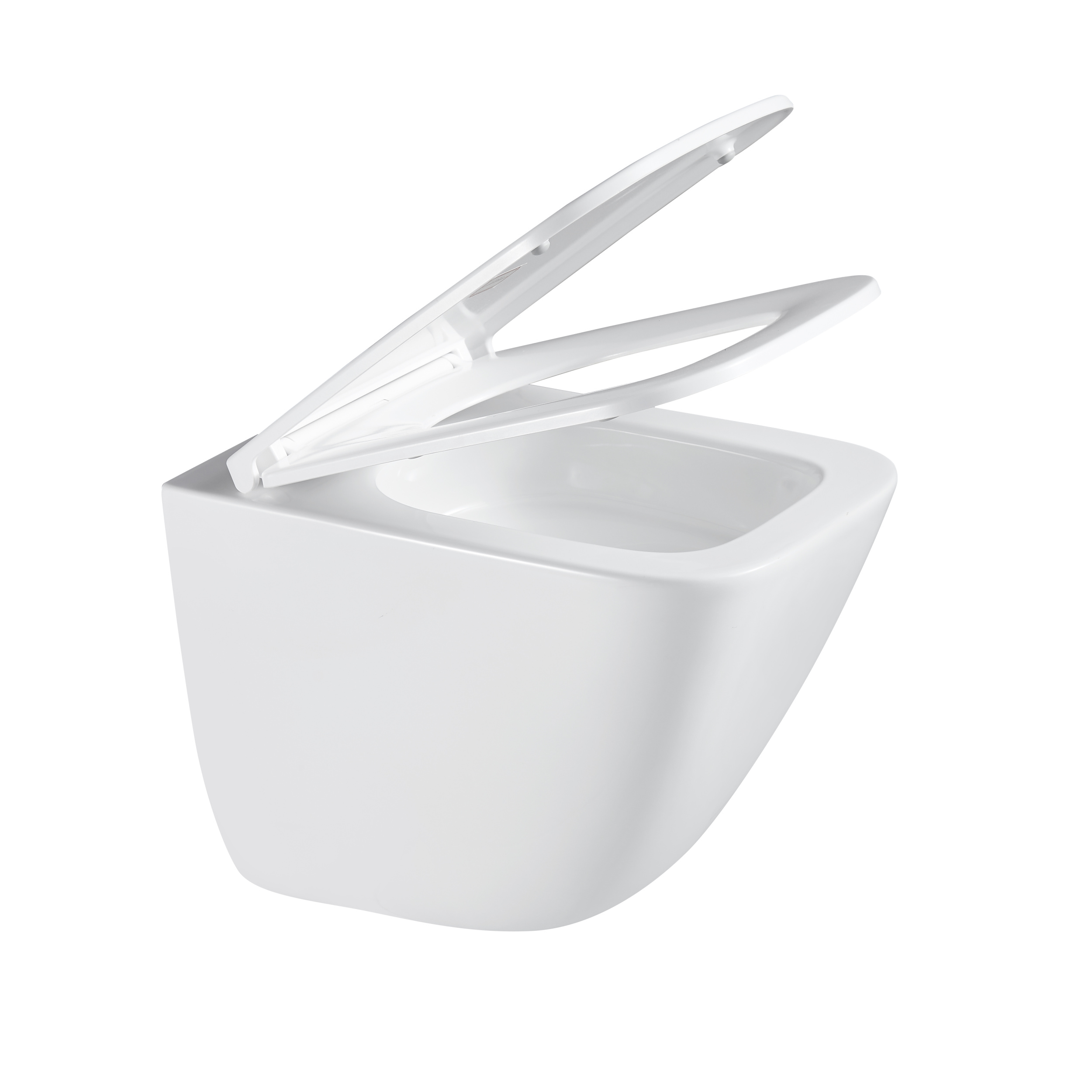 Унитаз подвесной Gappo безободковый, торнадо, с сиденьем микролифт, белый GM1003