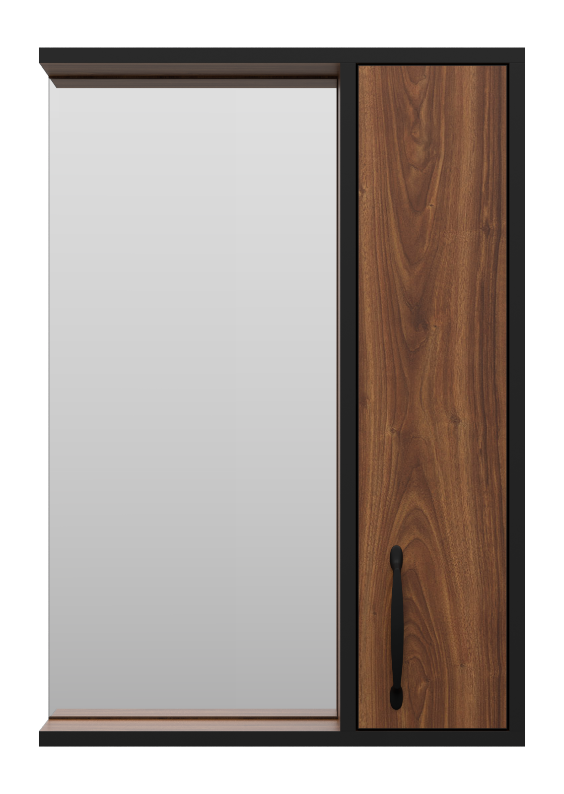 Зеркало Кедр - 50 с 1 шкафчиком правый Misty