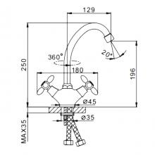 Смеситель для кухни FRAP F4127