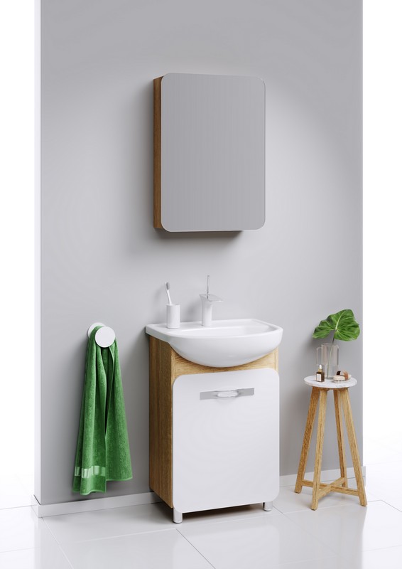 Напольная тумба с универсальной левой/правой дверью