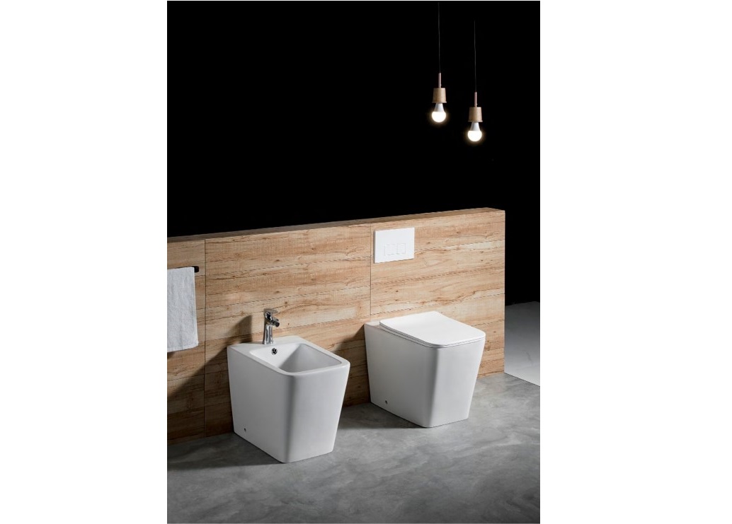 Унитаз напольный ЛИБРА New приставной безободковый 540*355*410, горизонтальный выпуск AQ1908N-00