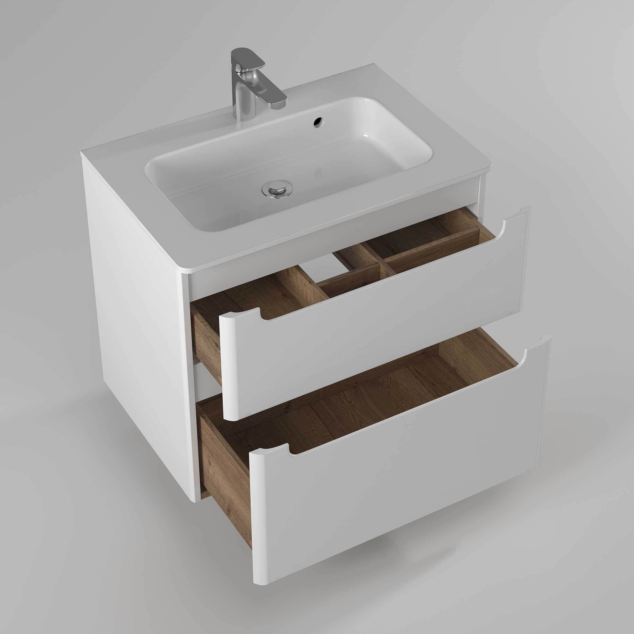 Тумба под раковину Briz Эстель 100 см, белый глянец