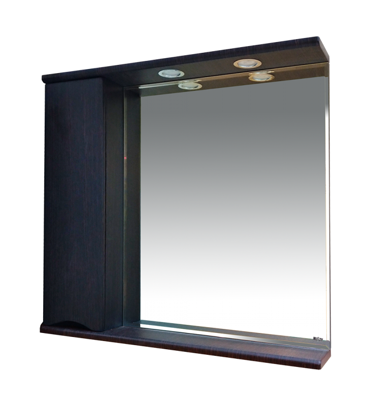 Зеркало-шкаф Элвис - 85 лев. (свет) венге