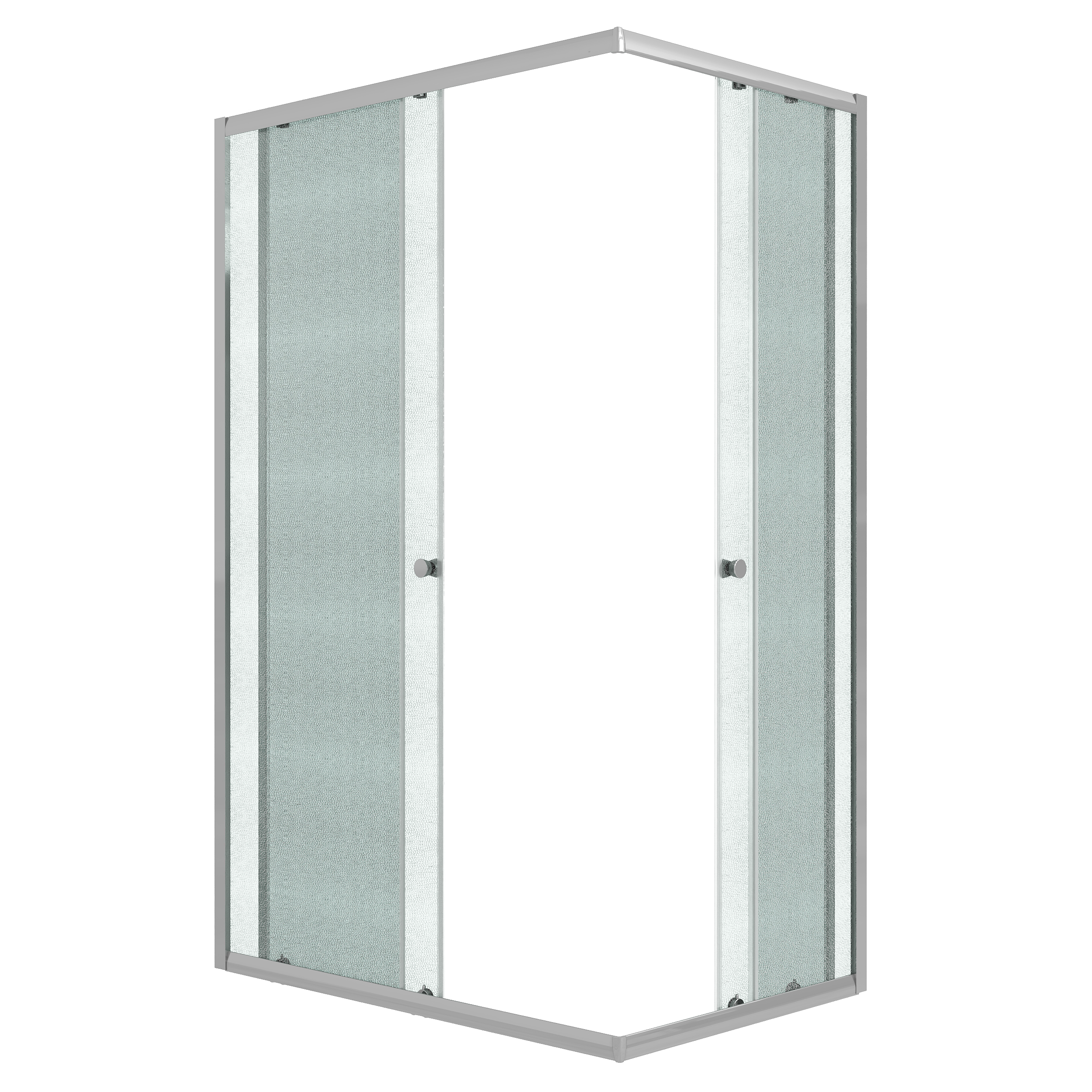 Душевое ограждение Niagara Eco (100х80х190) прямоугольник,раздвижное,хром,стекло матовое,1 место NG-1018-14QMT 