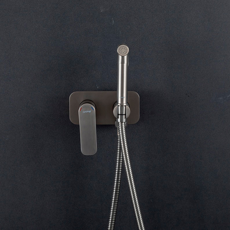 Встраиваемый гигиенический душ оружейная сталь GAPPO G7248-92