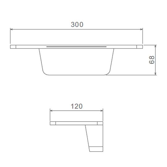 Встраиваемый излив с полкой RAGLO R473.62.03