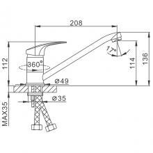Смеситель для кухни FRAP F4239-B