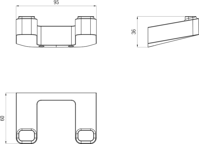 Крючок двойной Ravak TD 100.00, X07P352