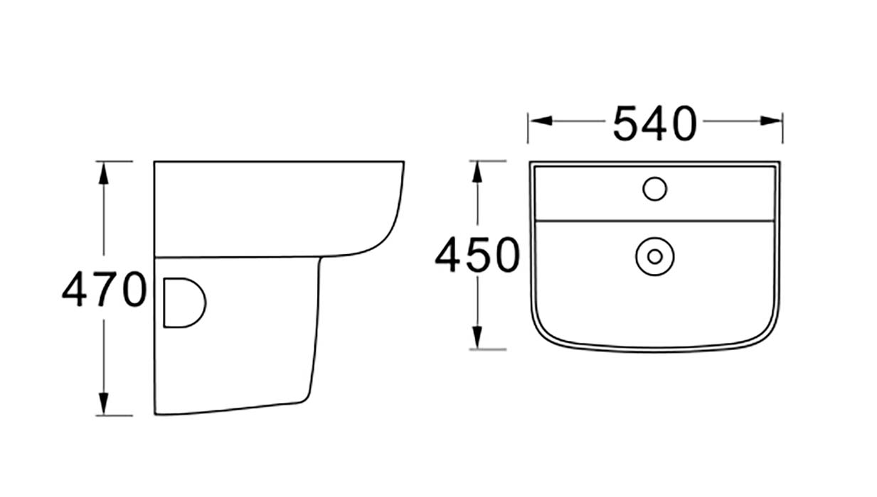 Полупьедестал для раковины AQ5431-00 300*240*340, белый в магазинах СантехГид