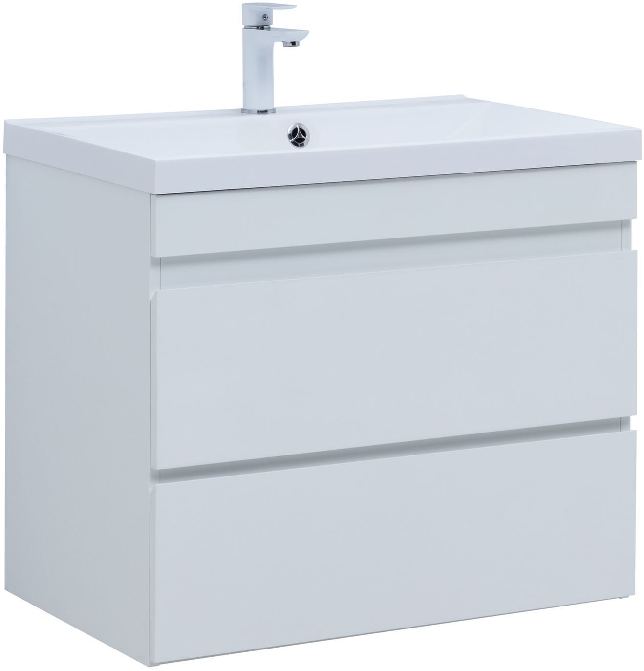 Тумба под раковину Aquanet Нота New 75 белый глянец