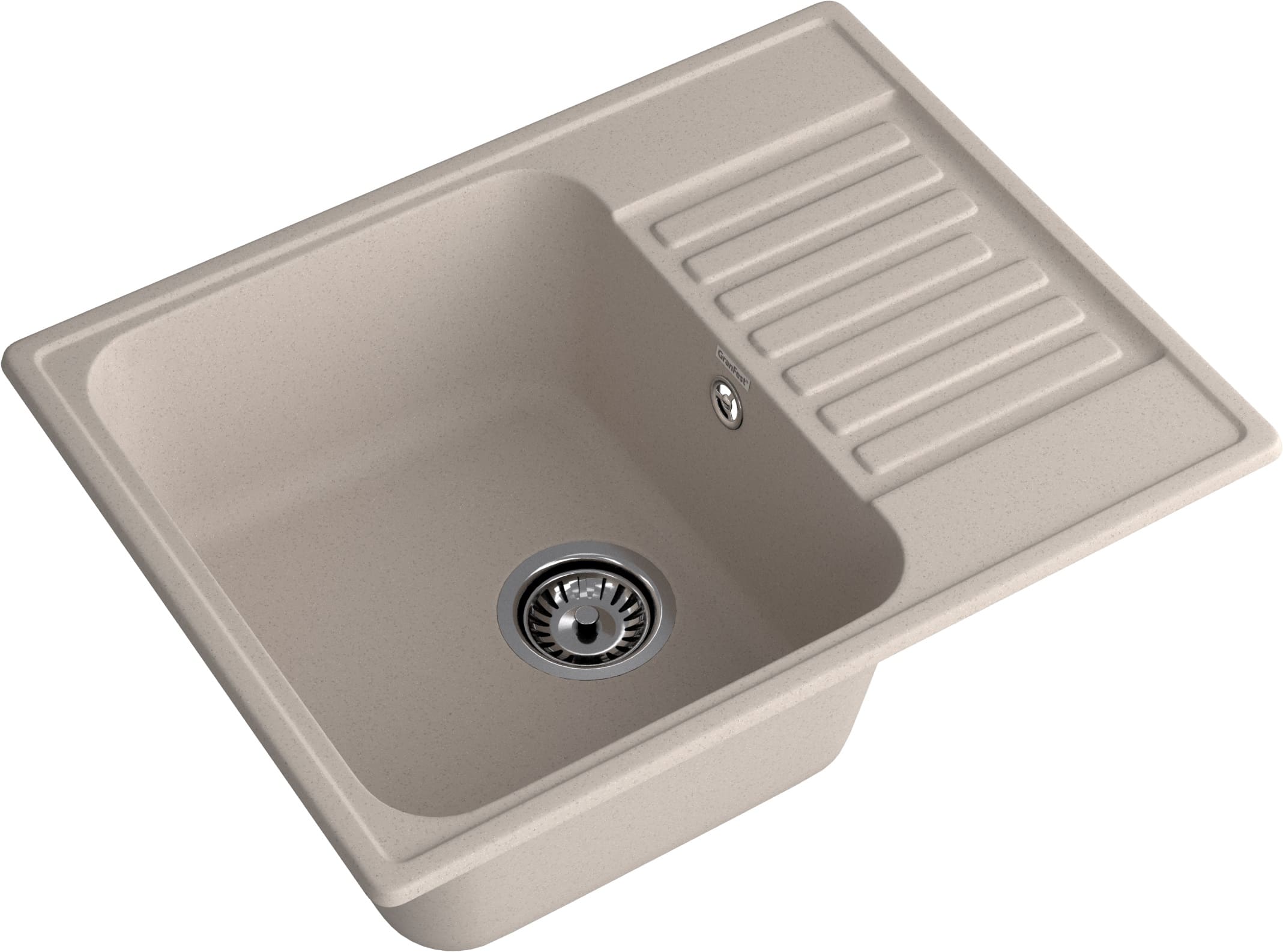 GranFest QUARZ (ECO-13) Мойка чаша+кр 620*480 (песок)