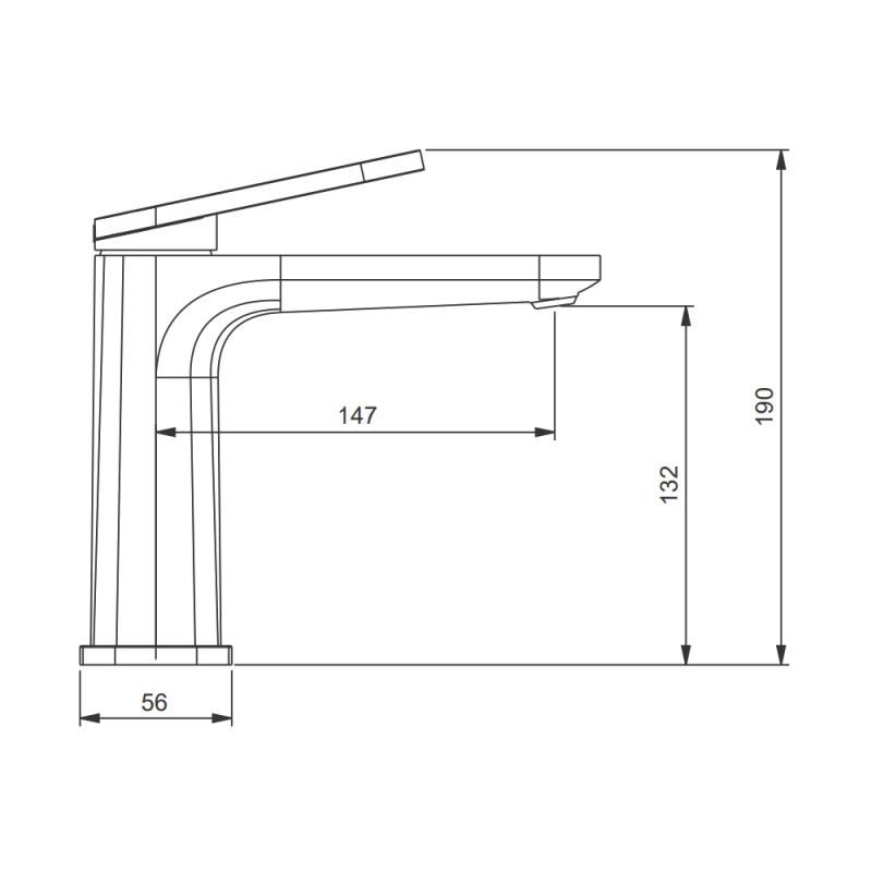 Смеситель для раковины сатин золотой Gappo G1027-3