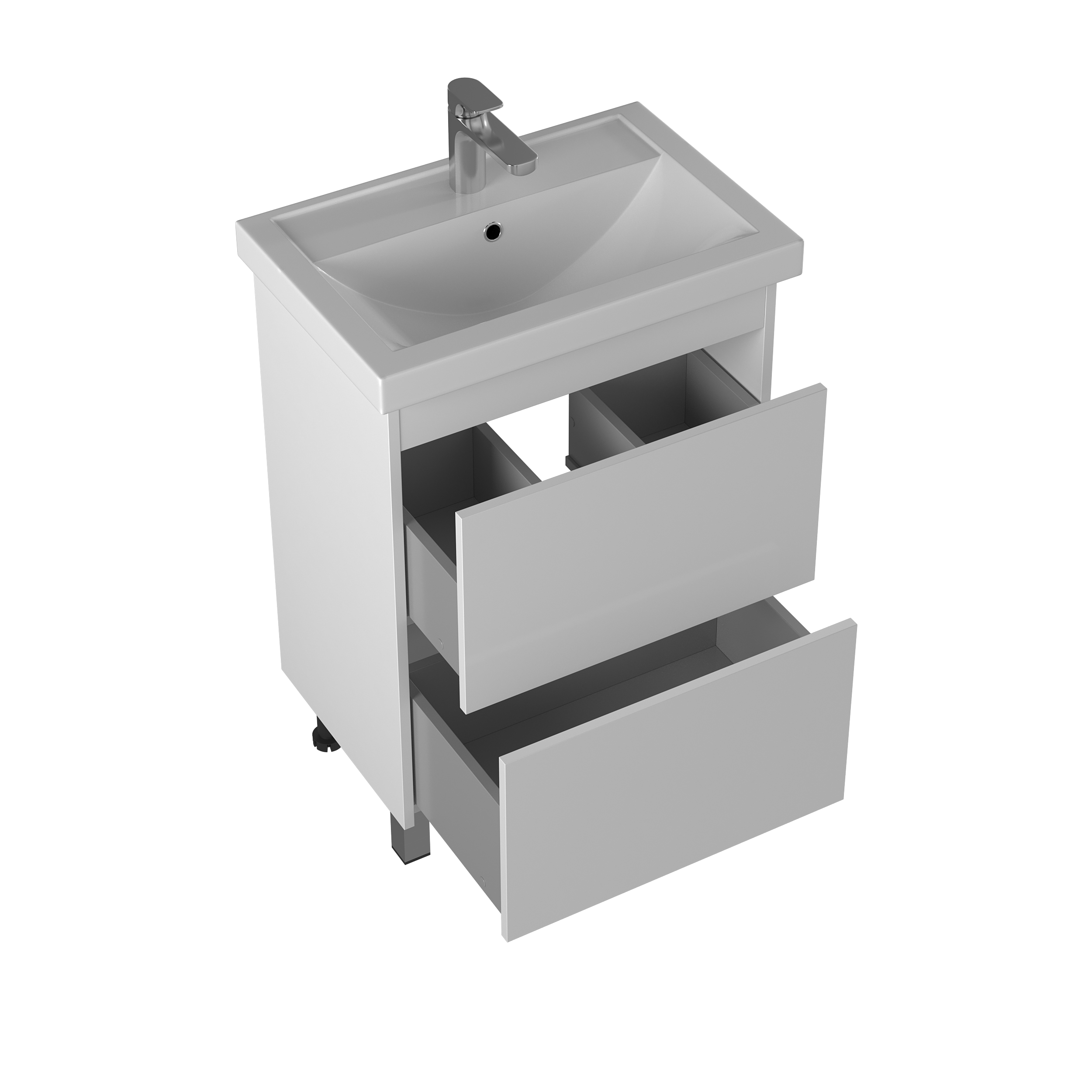 Тумба под раковину Briz Риччи 
60 см, белый глянец