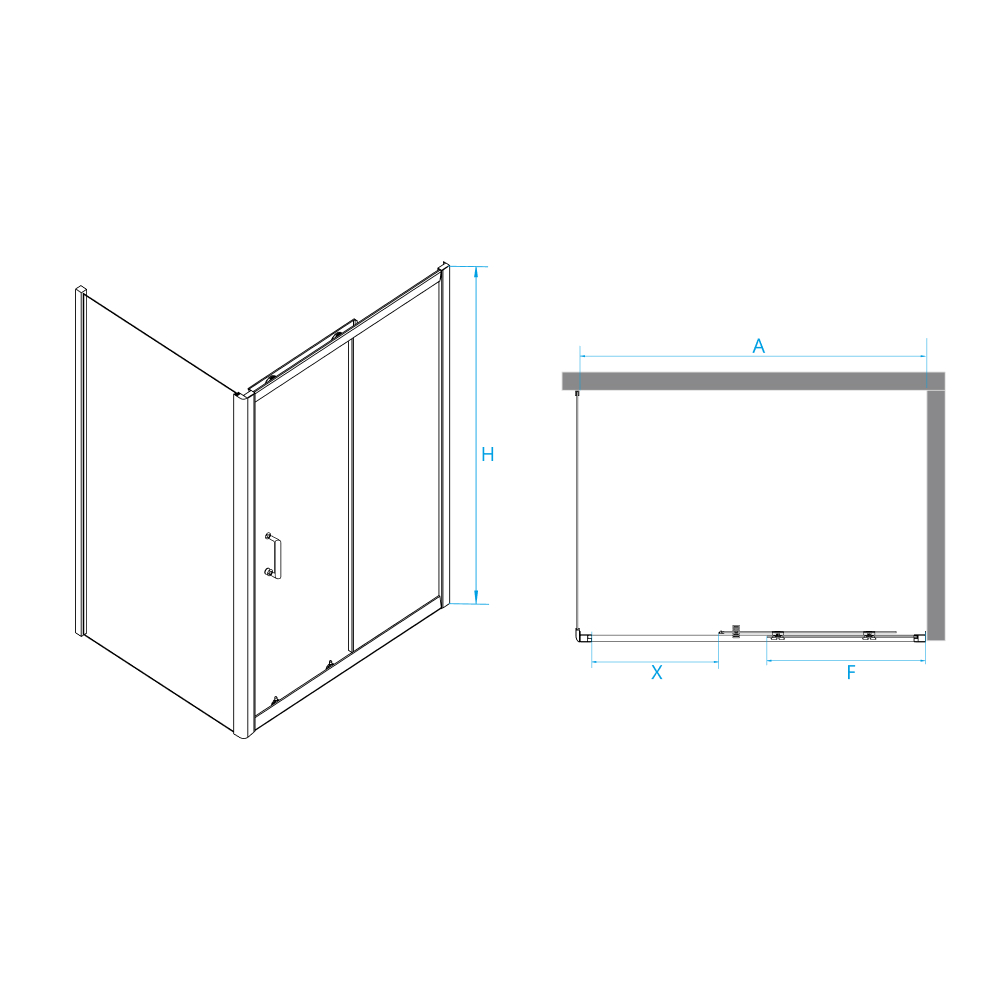 Душевой уголок RGW PA-74B (PA-14B + Z-050-2B) 