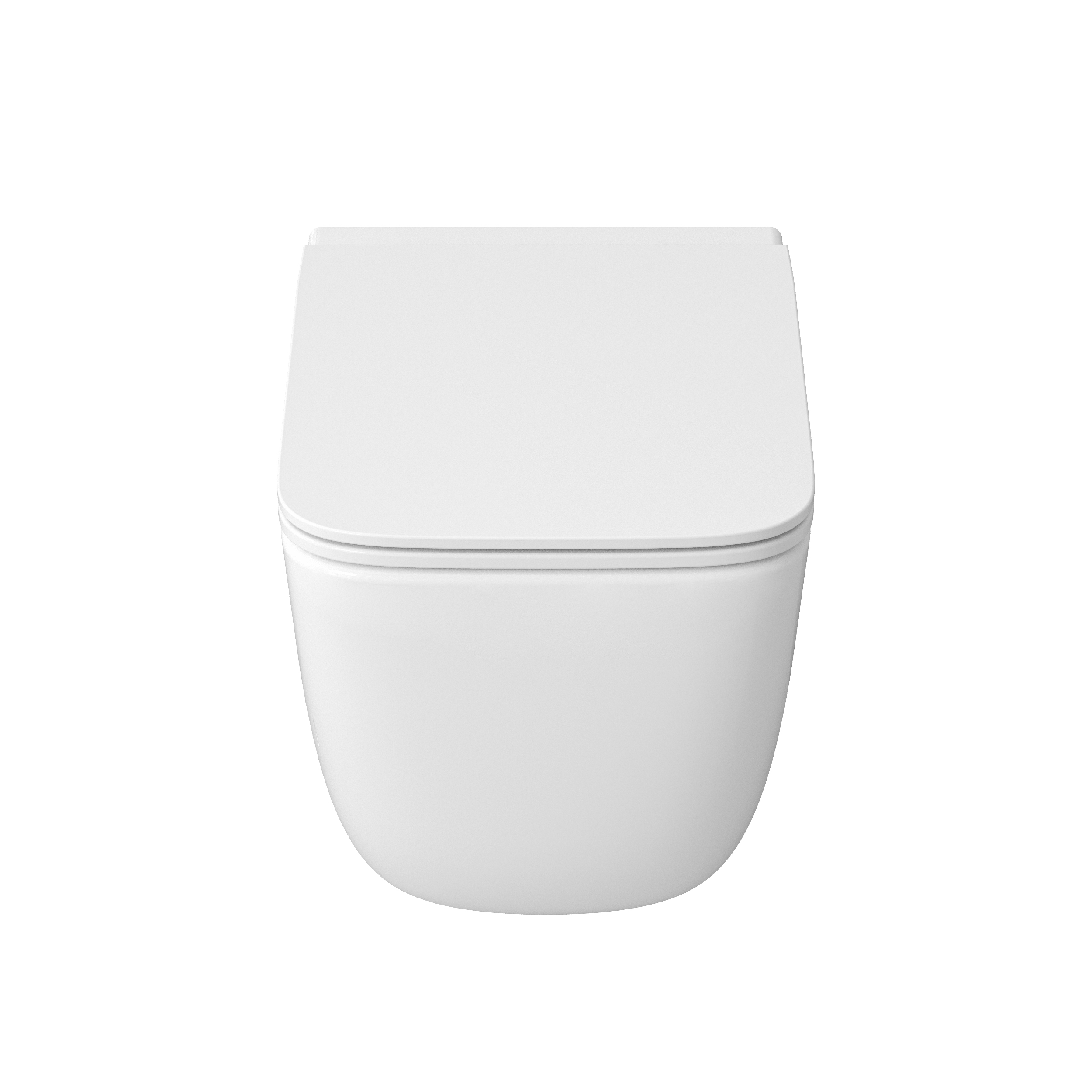 Унитаз подвесной Grossman (530х365х373) безободковый,белый с тонкой крышкой,микролифт GR-4409SQ