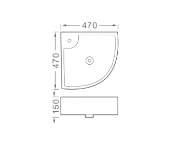 Раковина угловая Aquatek 470*470*150 AQ5166B-00 в магазинах СантехГид