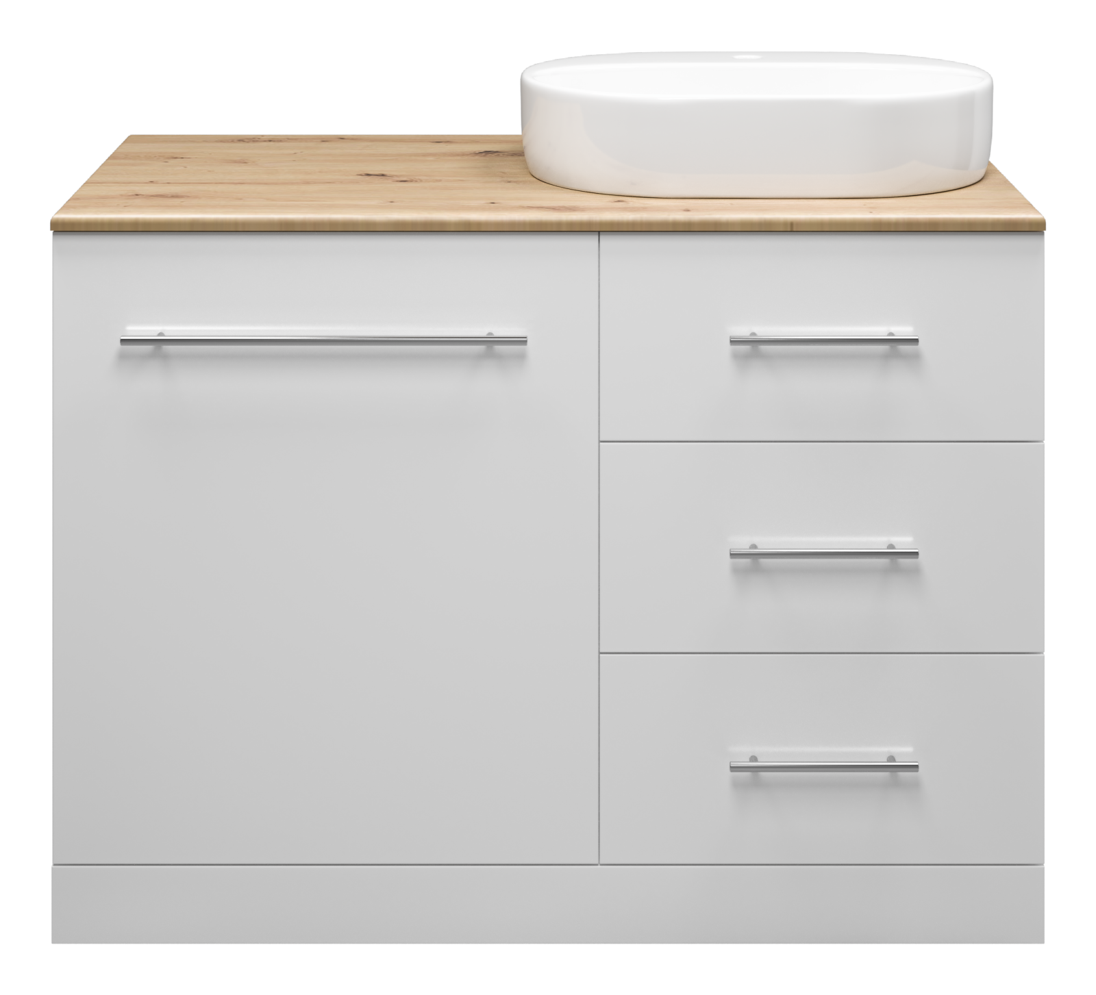 Тумба Misty Респект 120 под стиральную машину правая с раковной