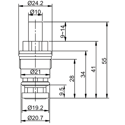 Кран-букс для кнопочного нажима FRAP F52-11