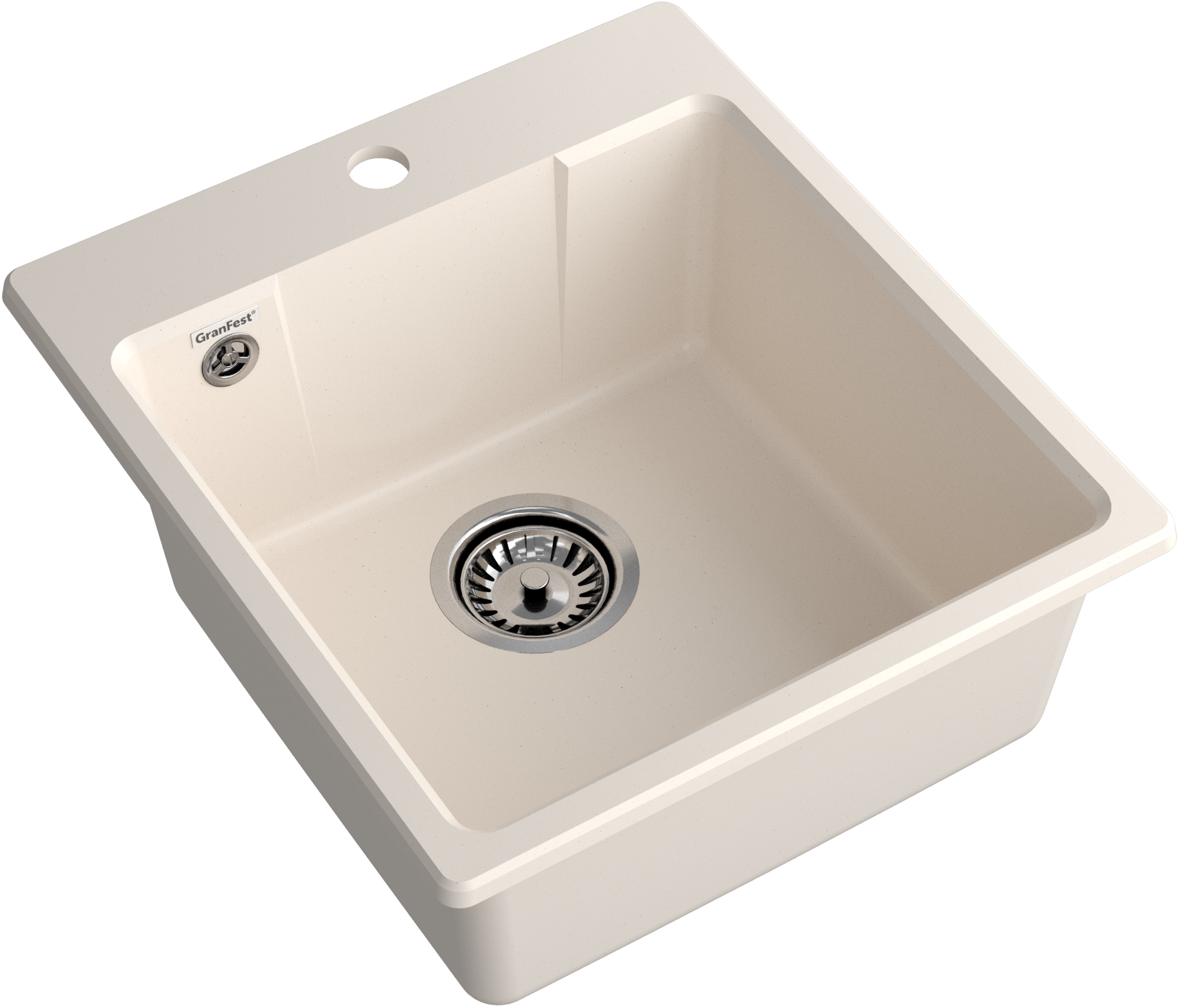 GRANFEST Мойка URBAN 644  1-чаша 440*490мм белый арт.GF-UR-