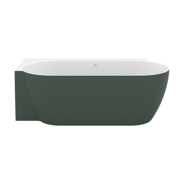 Ванна FREEDOM Corner II TEC L 1750x860 пристенная ЗЕЛЕНАЯ (слив-перелив - БЕЛЫЙ)