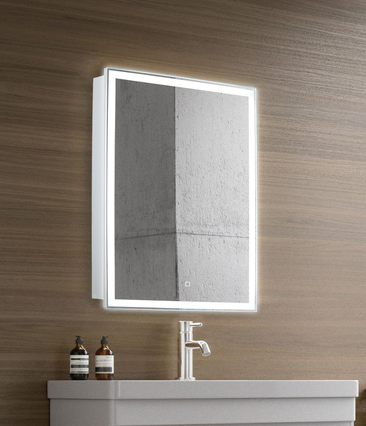Зеркало-шкаф AZARIO Киото 60 (600х800) c подсветкой и диммером () LED-00002359