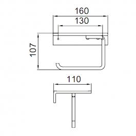 Бумагодержатель черный FRAP F30603-16