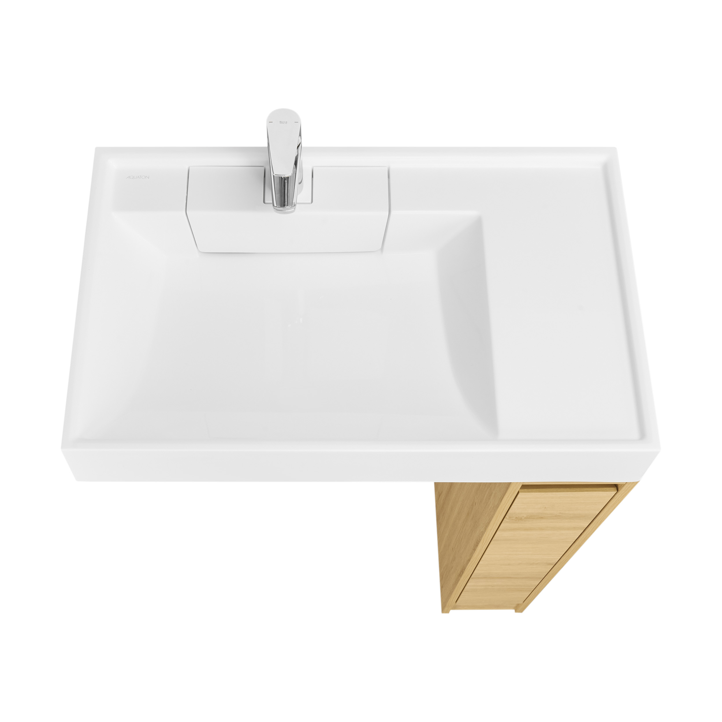 Корпус тумбы под раковину AQUATON Лондри 20 Дуб Сантана без фасада 1A267101LH0C0