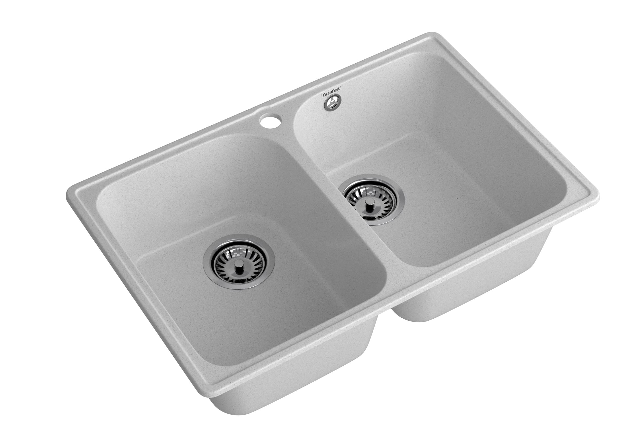 GranFest QUARZ (ECO-15) Мойка 2 чаши 740*480 (серый)