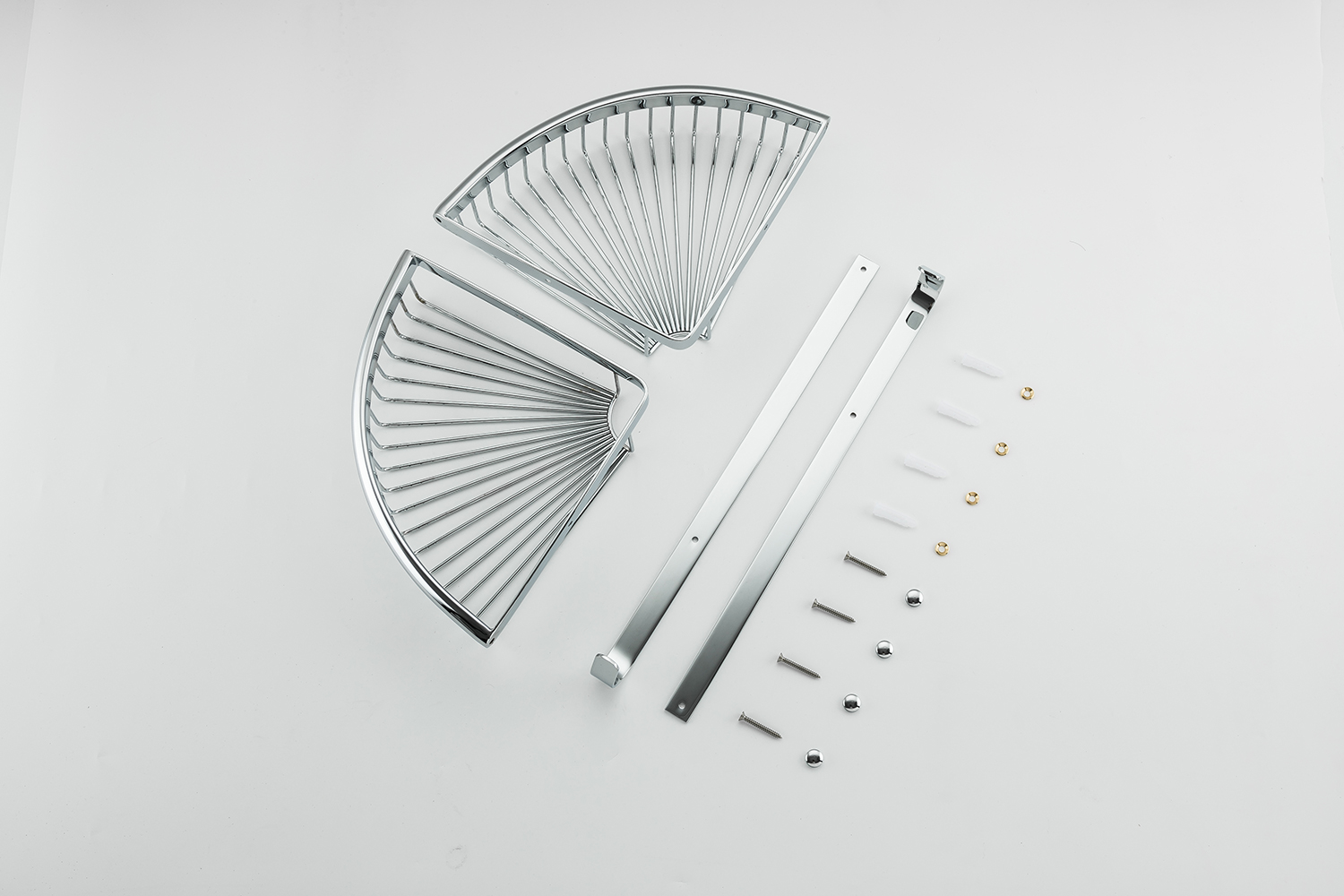 Полка 2-ярусная угловая c ключками FRAP F352-1