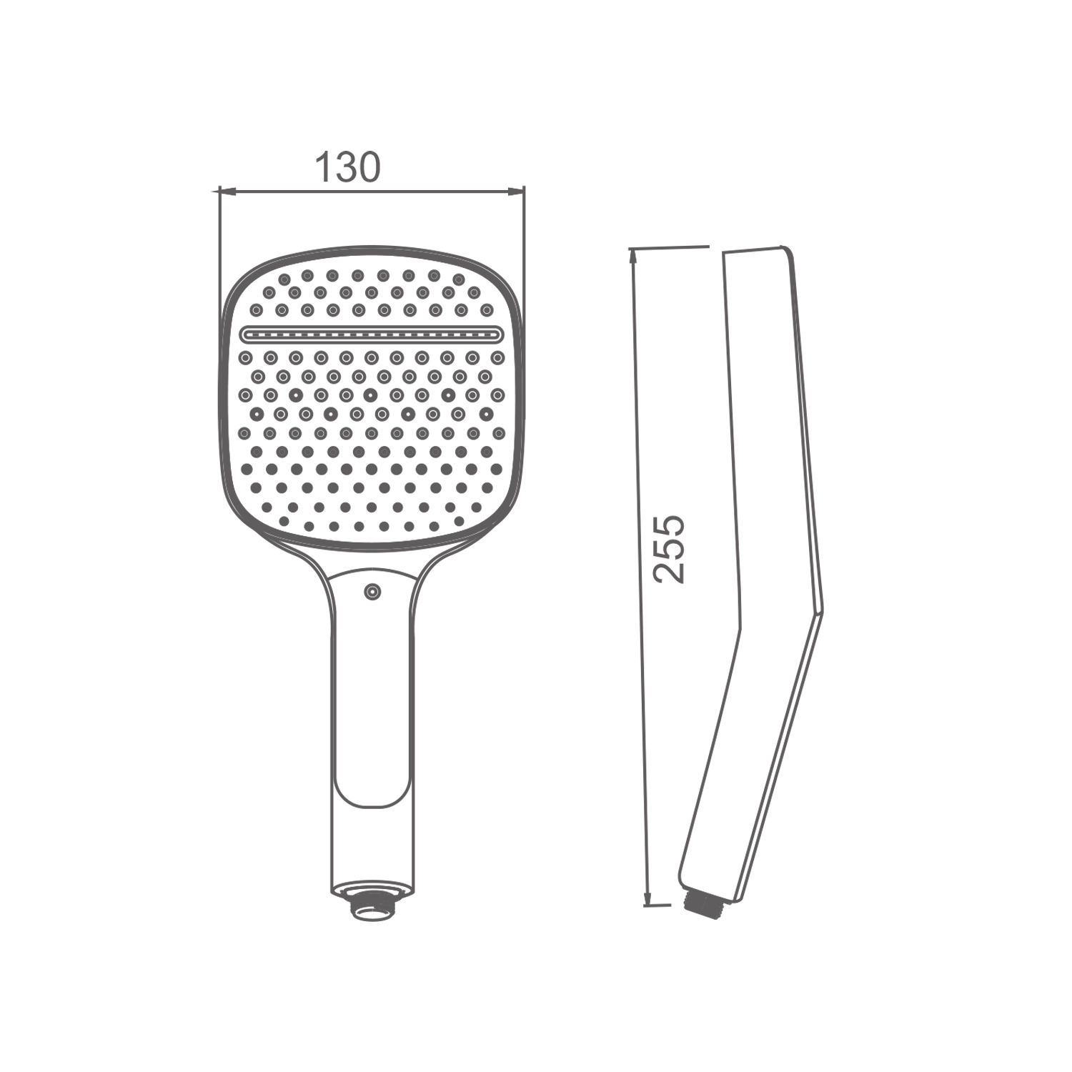 Лейка для душа Splenka S450.54 3-х режимная пластик/силикон, хром