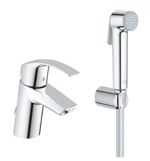 Набор: Смеситель для раковины Eurosmart New, SilkMove 35 мм 23124002