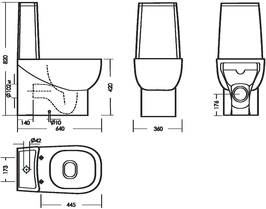 Унитаз-компакт Sanita Luxe Infinity с сиденьем Soft Close INFSLCC01040522