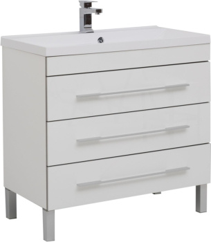 Тумба под раковину Aquanet Верона 90 белый (напольная 3 ящика)