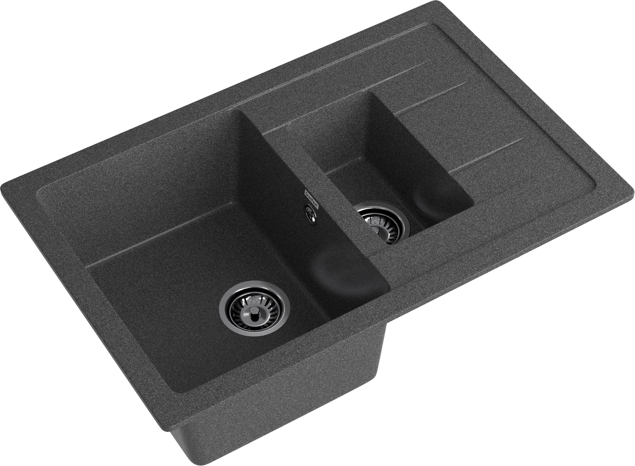 GRANFEST Мойка композит QUADRO GF-Q--775KL 1.5-чаш+крыло 775*500мм графит арт.GF-