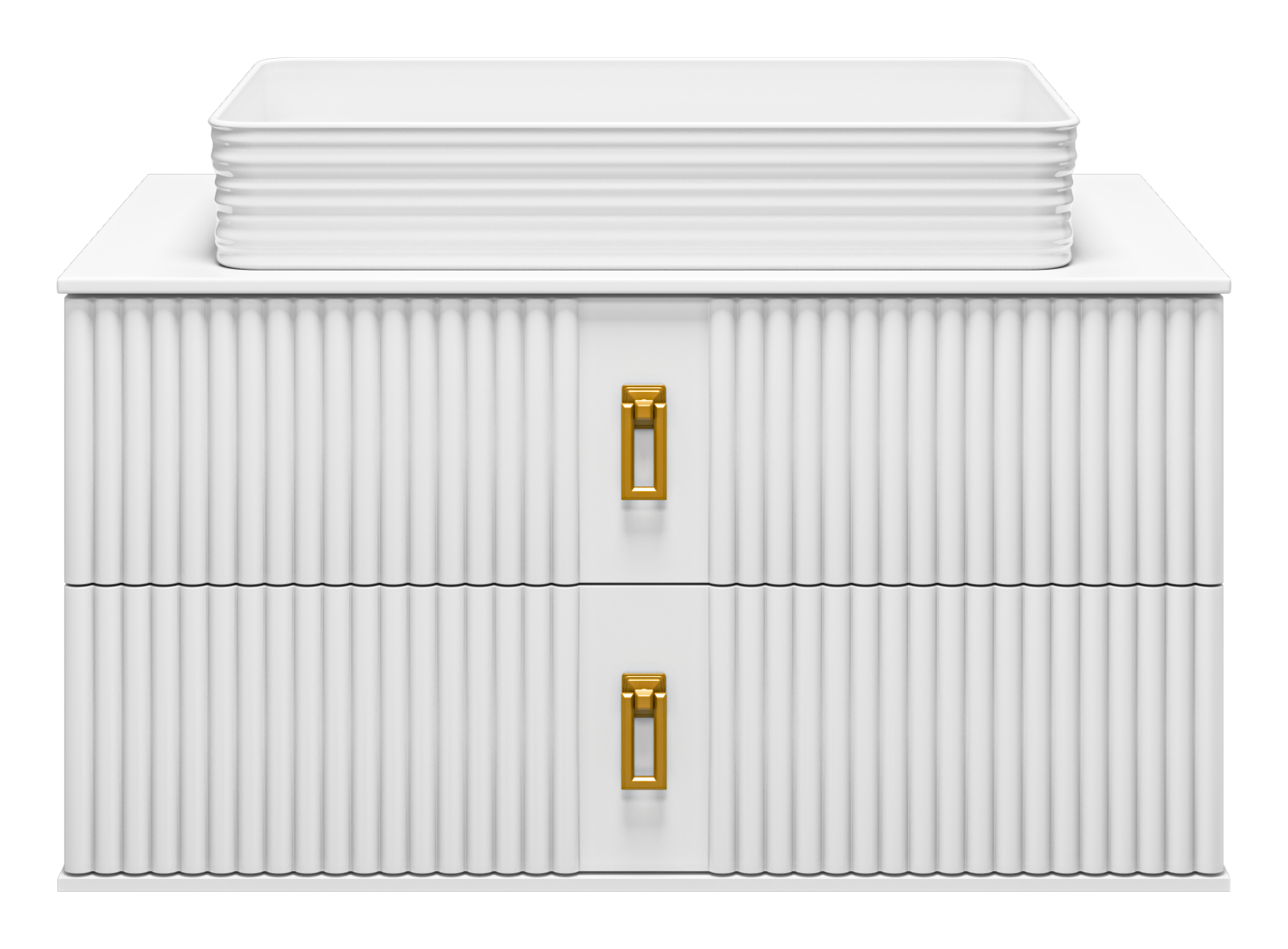 SEVILLA - 90 Тумба подвесная с 2 ящ. белый + раковина