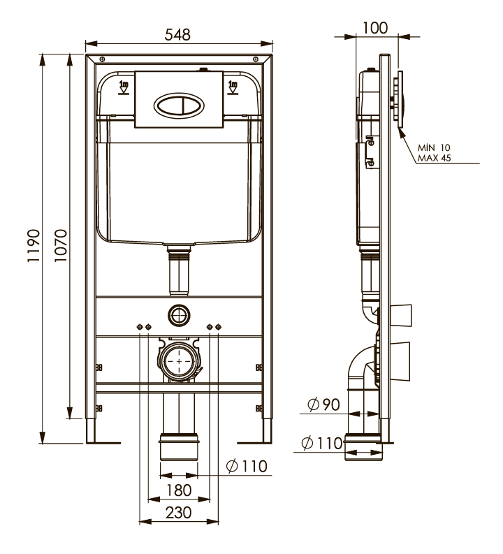 Инсталляция для унитаза Boheme арт.666