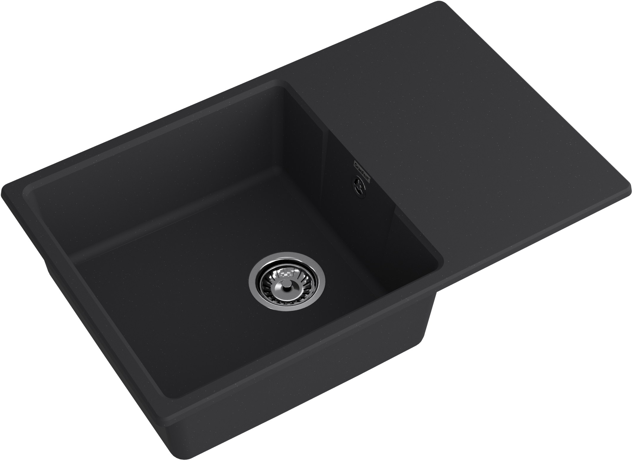 GRANFEST Мойка URBAN 678L  1-чаша+крыло 780*490мм черный арт.GF-UR-