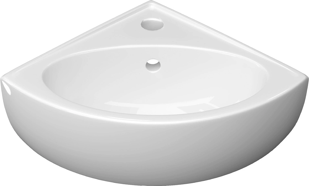 Раковина КЕРАМИН Лаго 55 угловой белый () 4810531139829 в магазинах СантехГид
